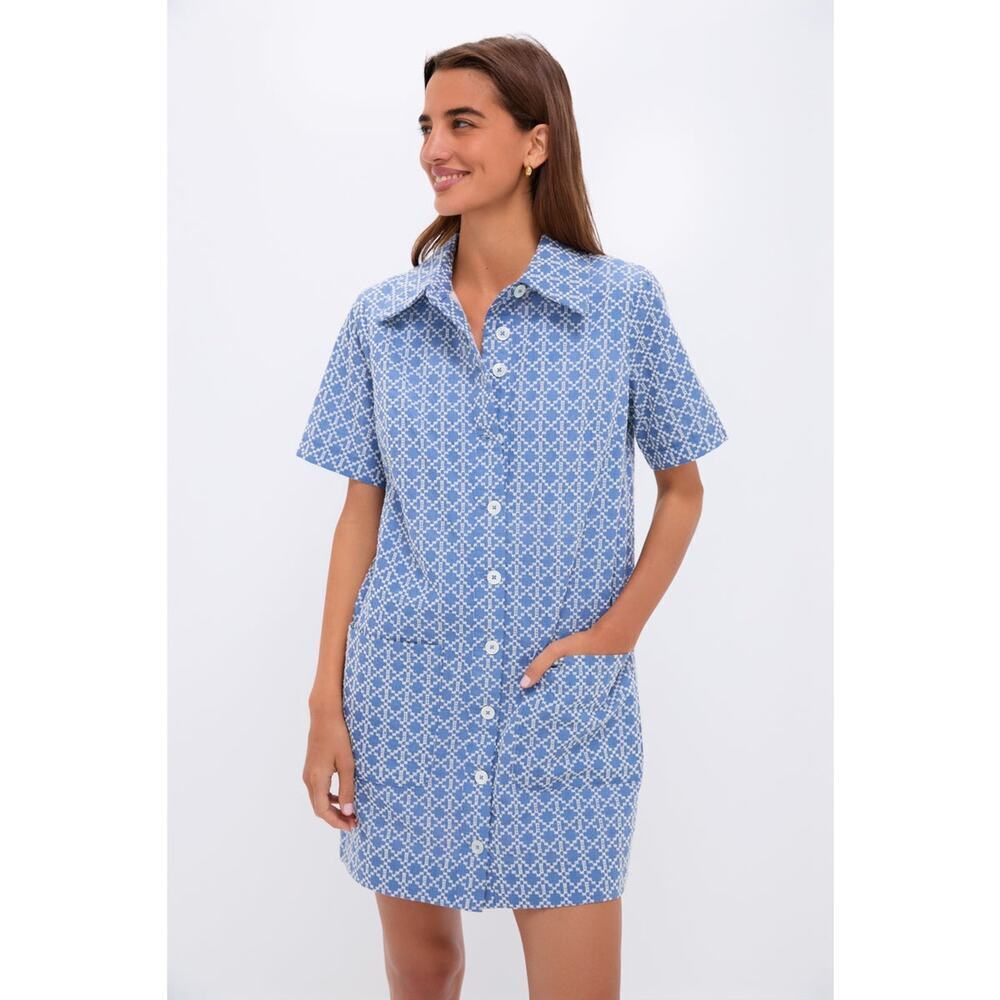 POMANDER PLACE Denim Embroidered Lacie Dress Size M NWT Retail $148 Tuckernuck